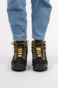 Euro Hiker - Black Nubuck With Gold