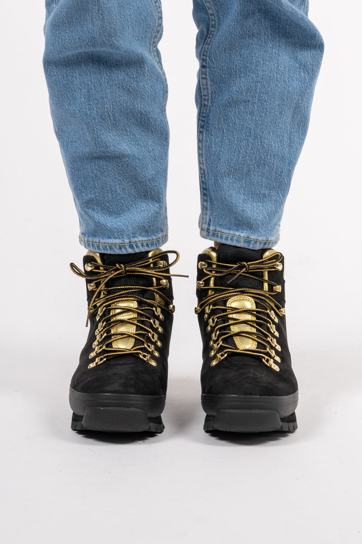 Euro Hiker - Black Nubuck With Gold