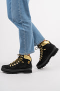 Euro Hiker - Black Nubuck With Gold
