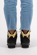 Euro Hiker - Black Nubuck With Gold