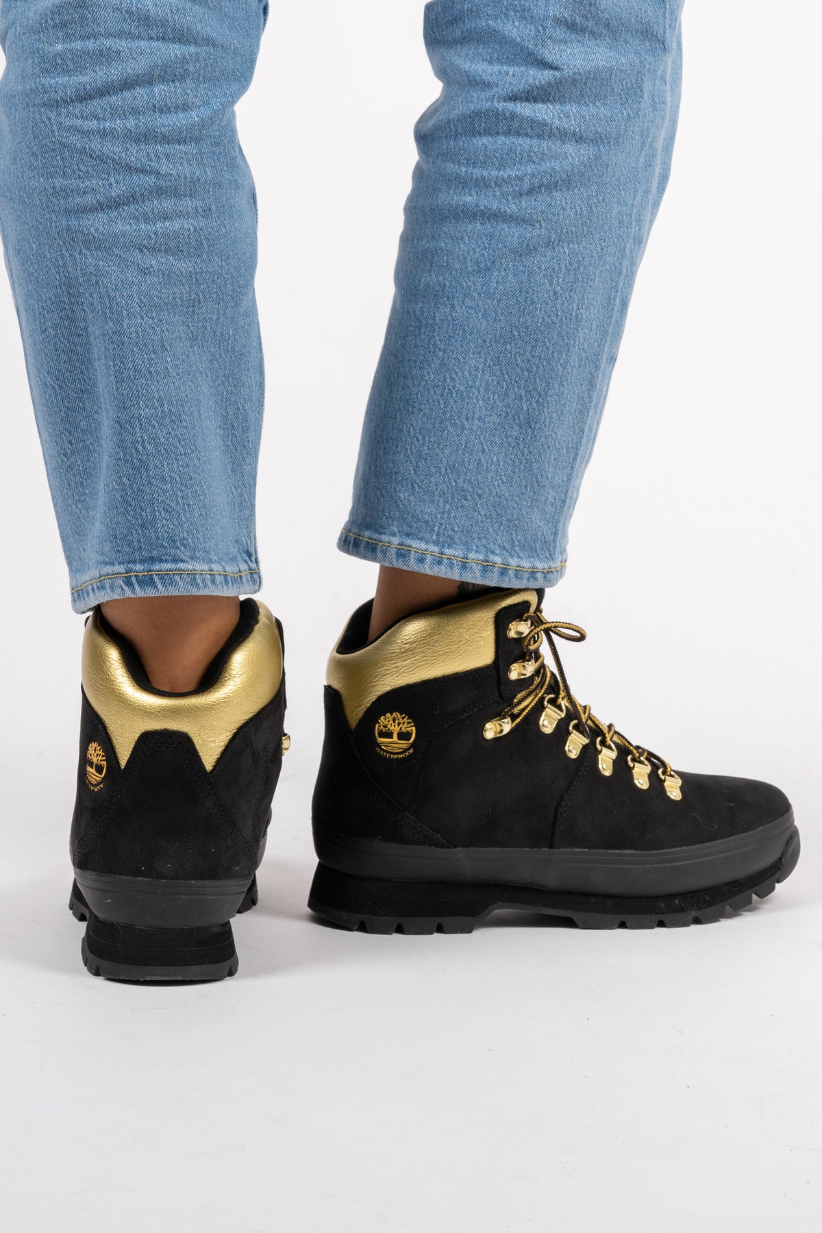 Euro Hiker - Black Nubuck With Gold