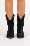 Biamona Western Boot Mid Suede - Black