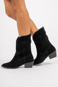 Biamona Western Boot Mid Suede - Black