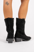Biamona Western Boot Mid Suede - Black