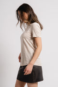 Jane Linen Tee - Beige