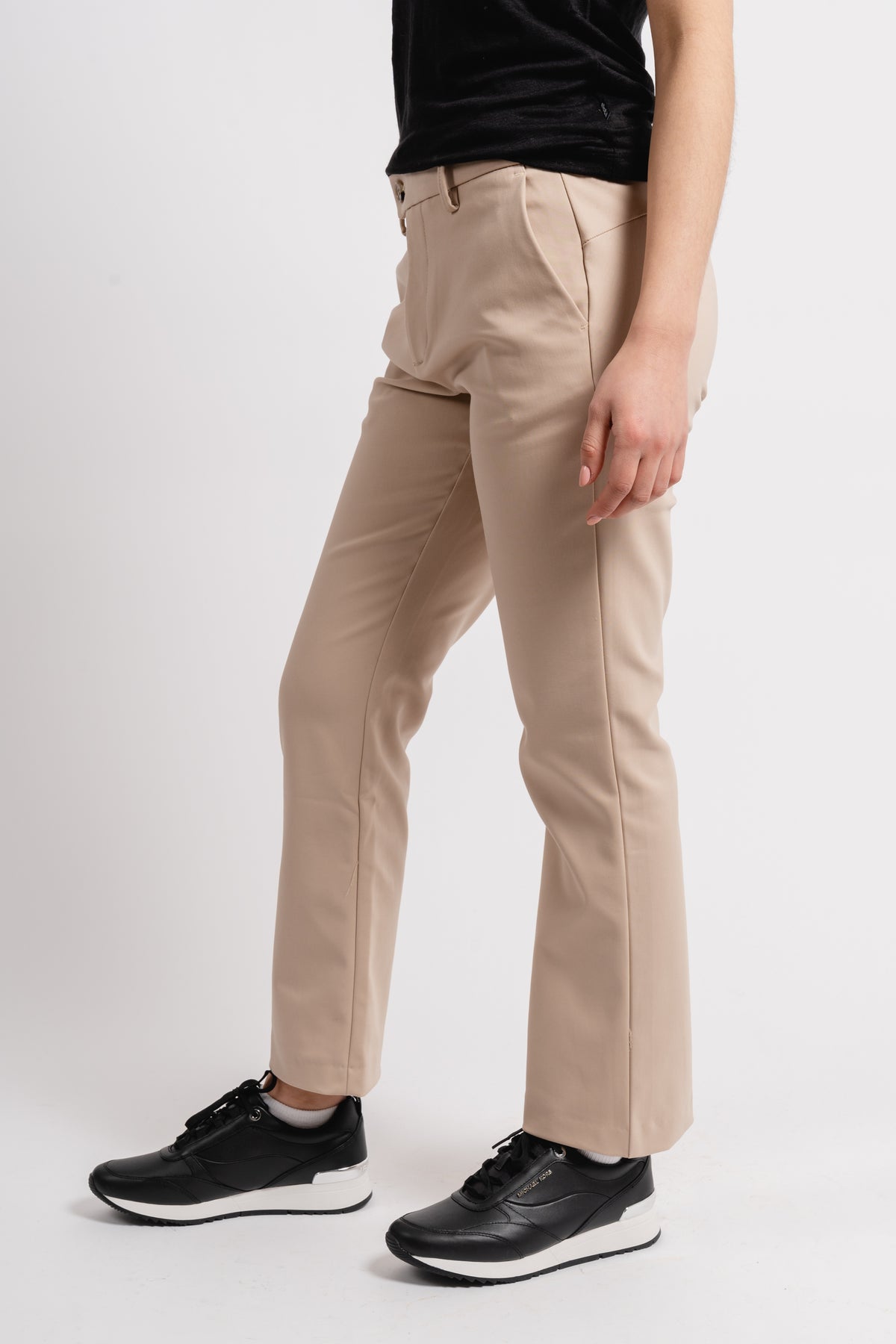 Alice Cropped Flare Pant - Latte