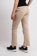 Alice Cropped Flare Pant - Latte