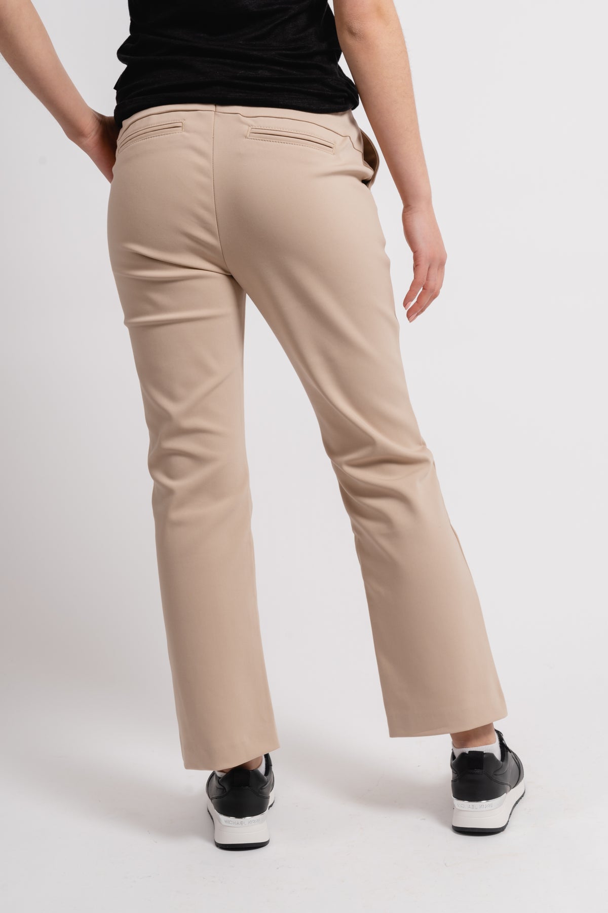 Alice Cropped Flare Pant - Latte