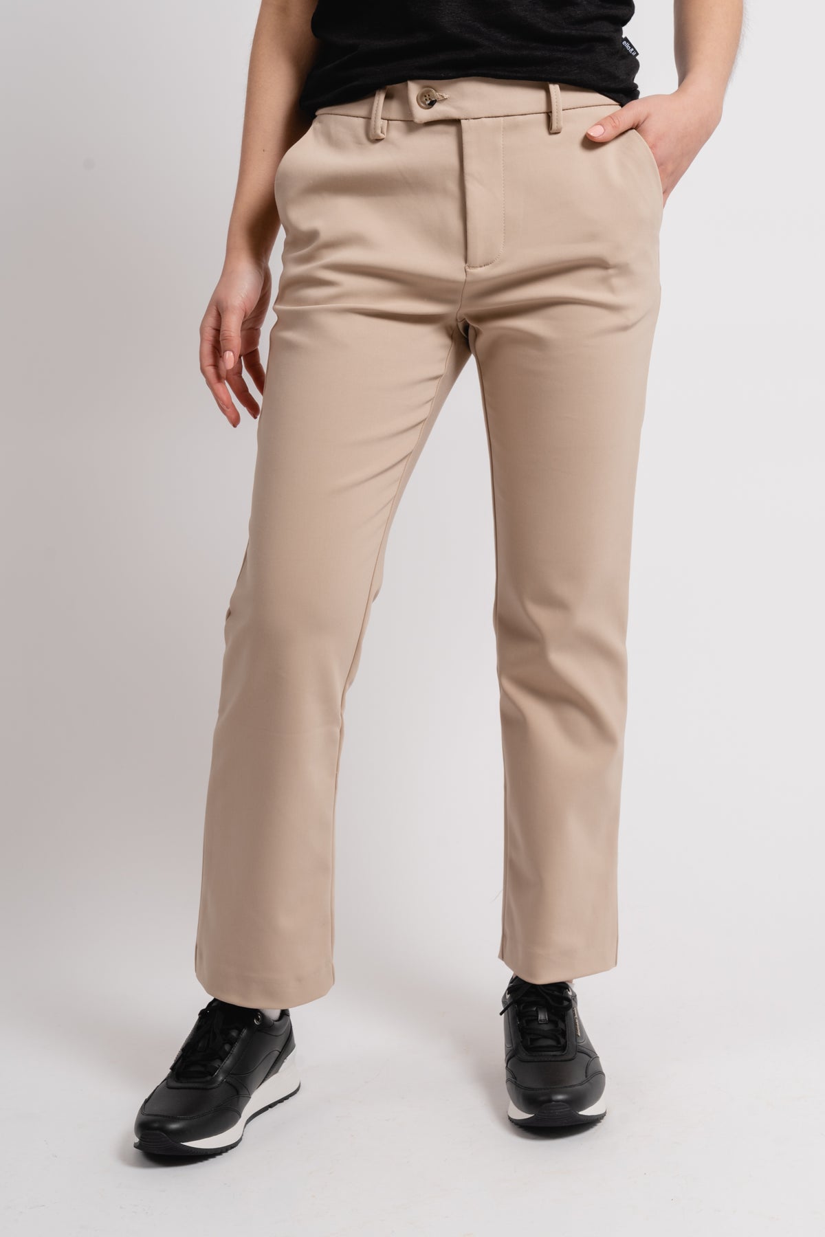 Alice Cropped Flare Pant - Latte