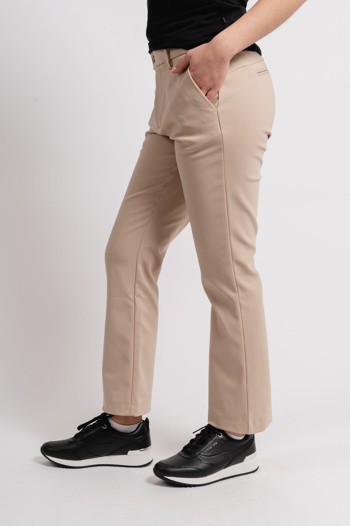 Alice Cropped Flare Pant - Latte