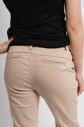 Alice Cropped Flare Pant - Latte