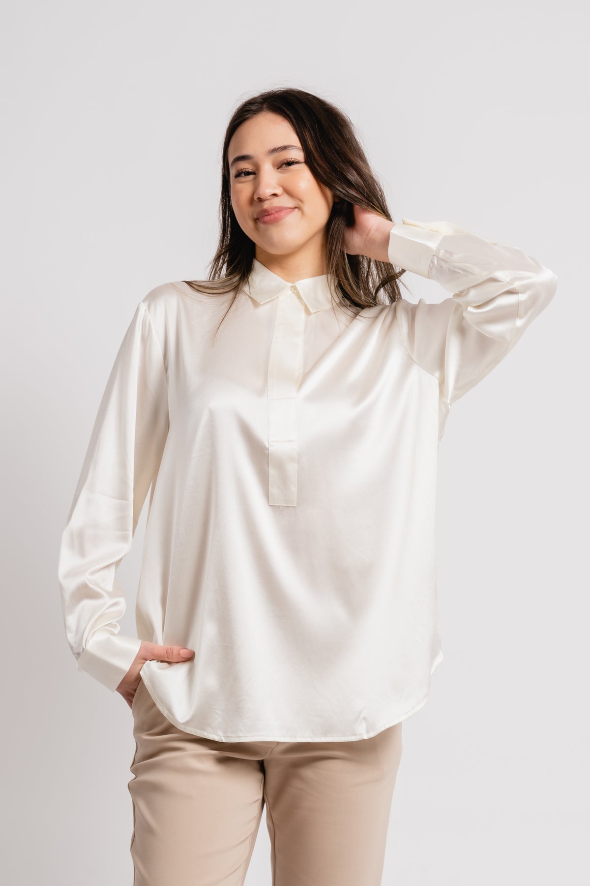 Leia Blus - Offwhite