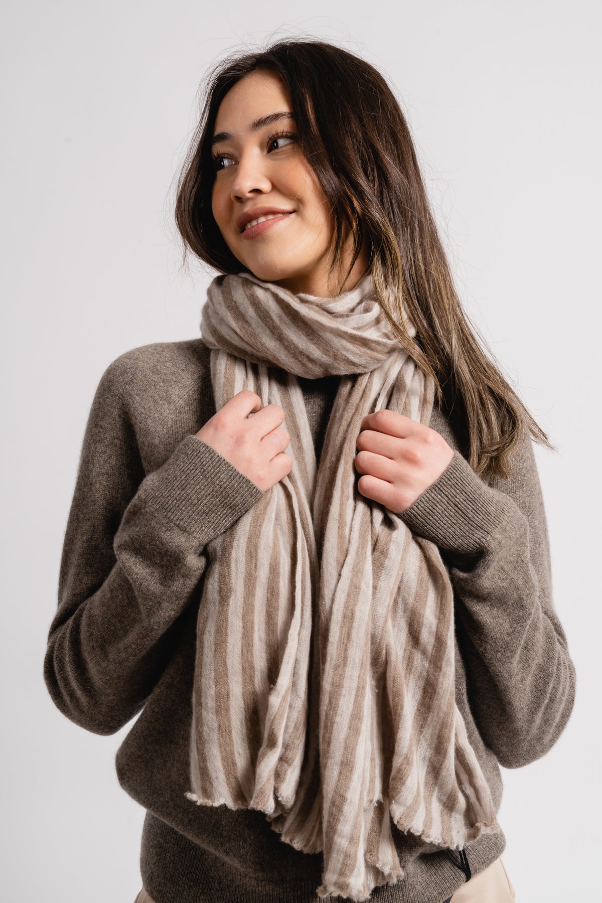 Luxury Milano - Big Stripe Light Beige/Taupe