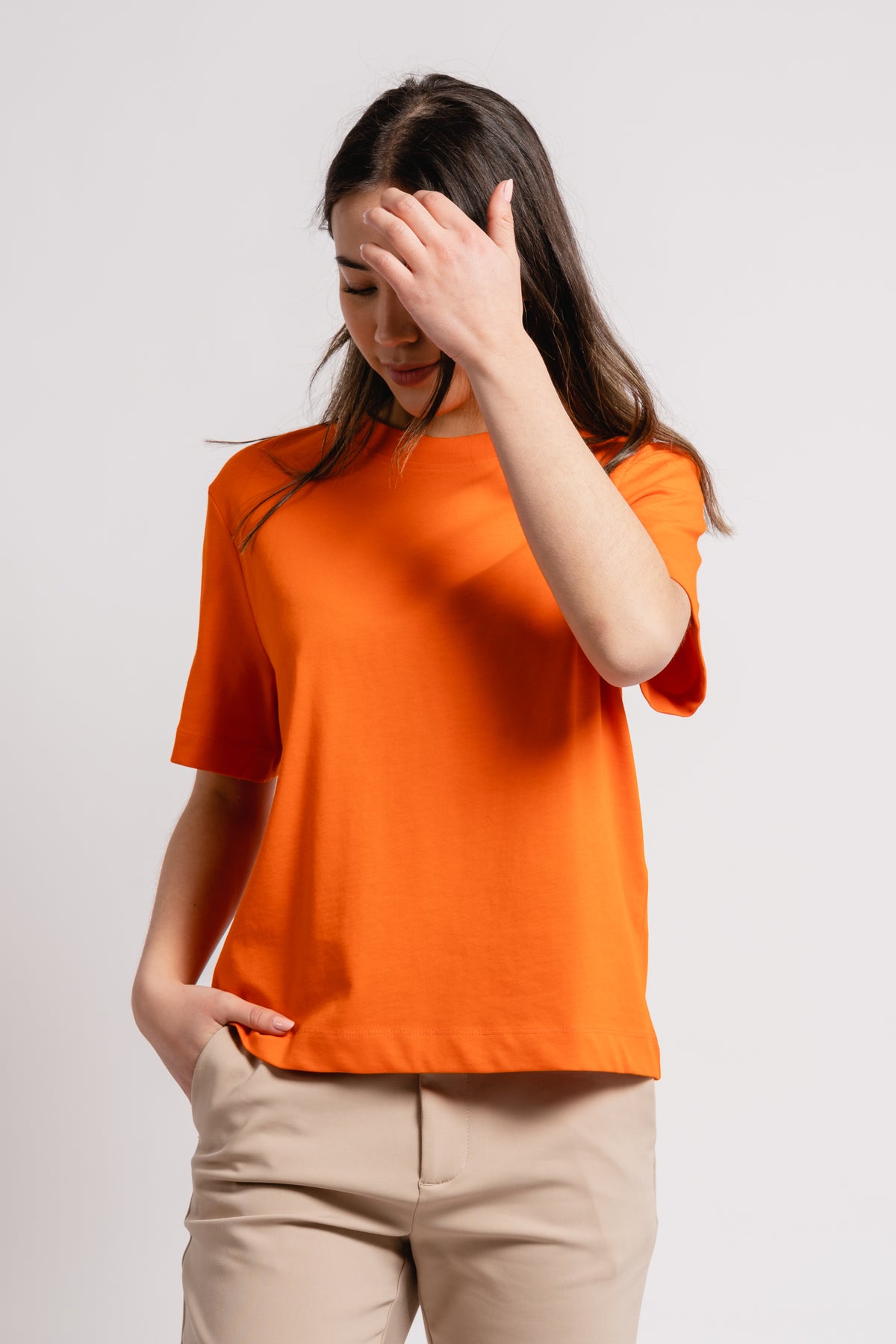 Essential Ss Boxy Tee - Orangeade