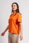 Essential Ss Boxy Tee - Orangeade