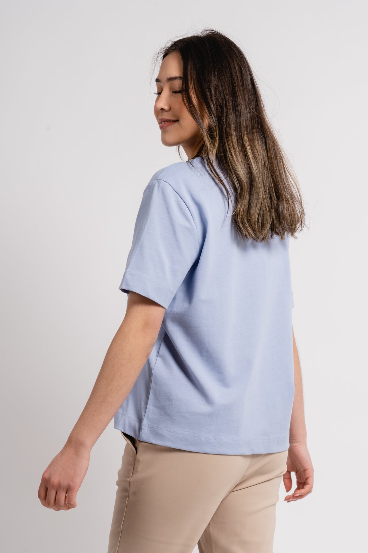 Essential Ss Boxy Tee - Blue Heron
