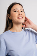 Essential Ss Boxy Tee - Blue Heron