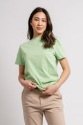 Myessential Ss O-Neck Tee - Pistachio Green