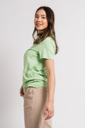 Myessential Ss O-Neck Tee - Pistachio Green