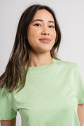 Myessential Ss O-Neck Tee - Pistachio Green