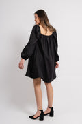 Alma Linen Dress - Black