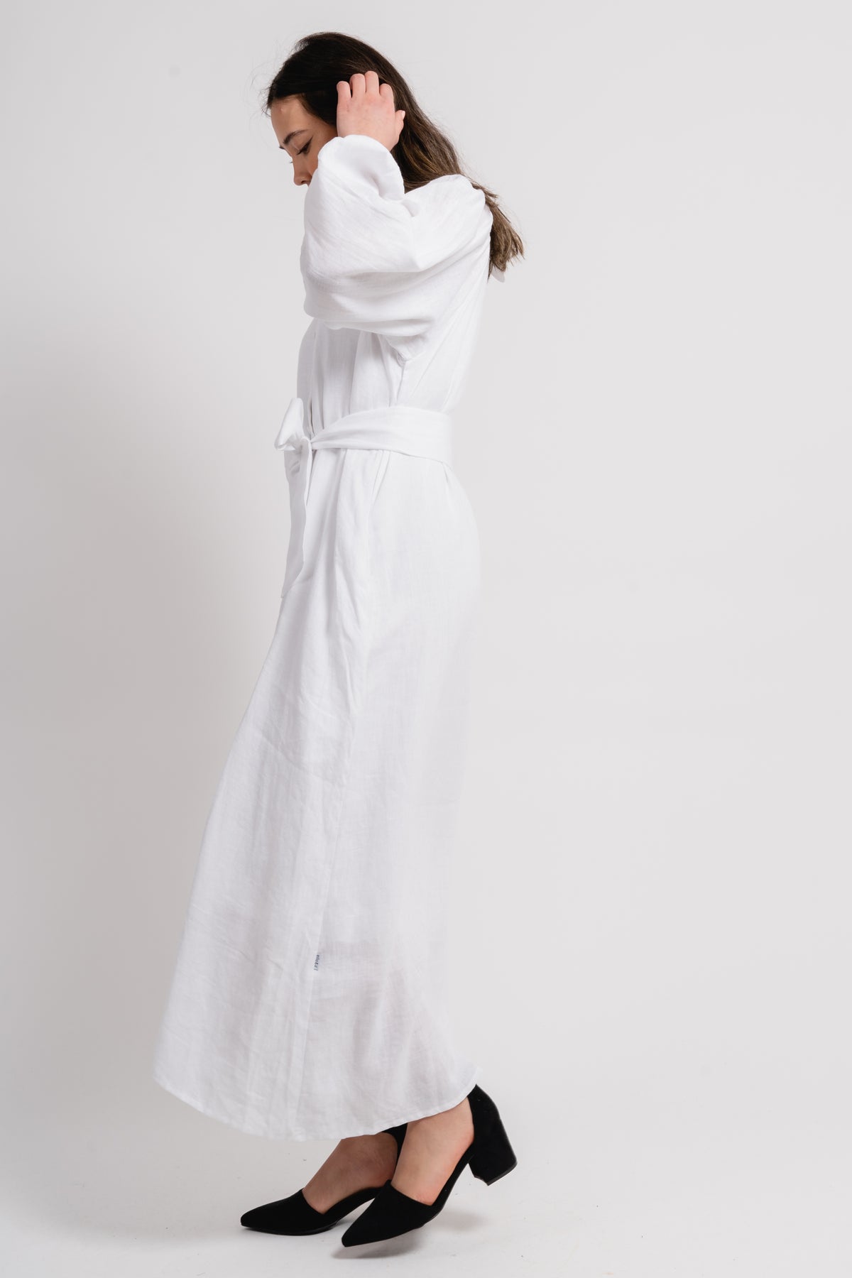 Josefin Linen Dress - White