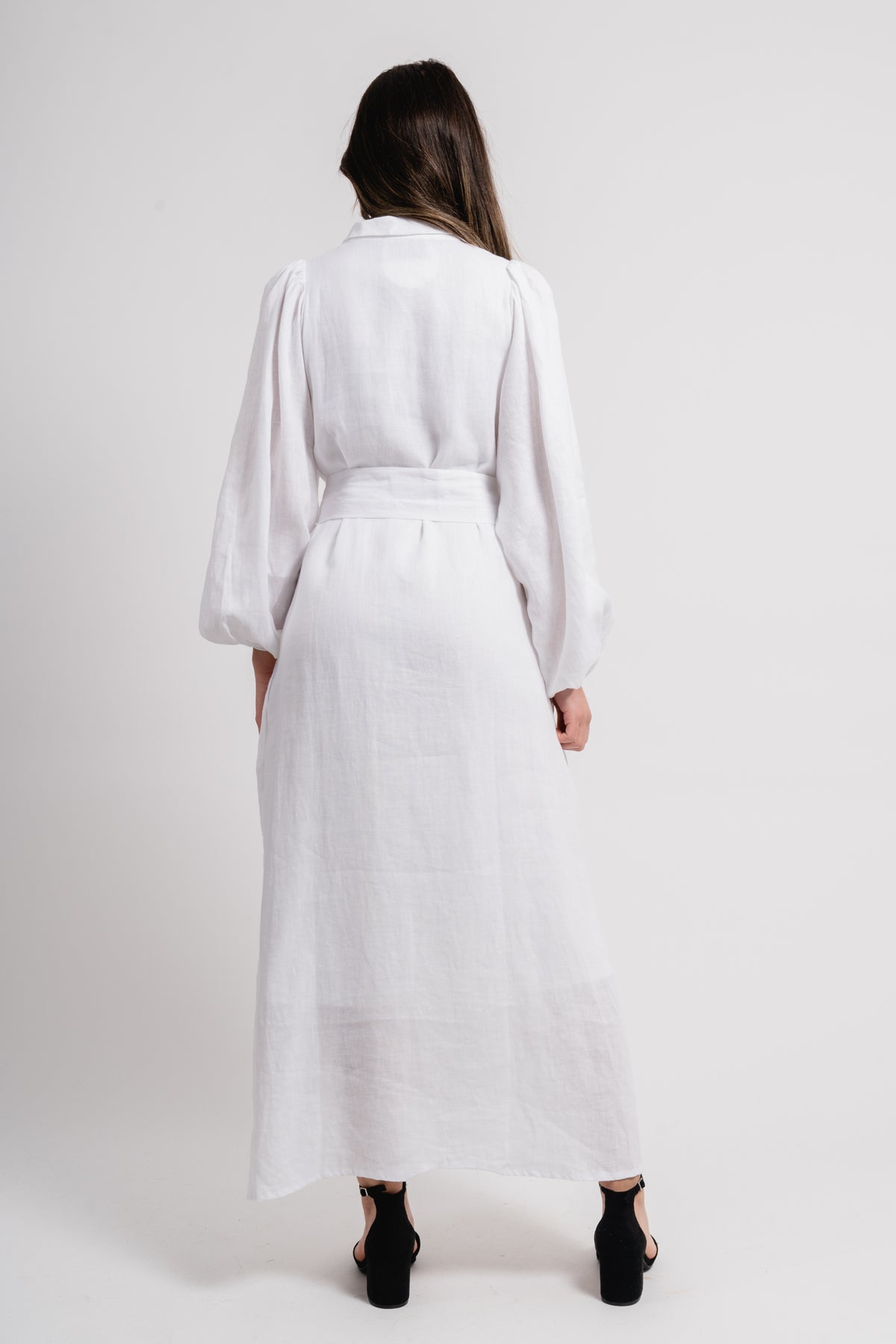 Josefin Linen Dress - White