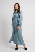 Josefin Linen Dress - Dusty Teal