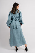 Josefin Linen Dress - Dusty Teal