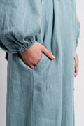 Josefin Linen Dress - Dusty Teal