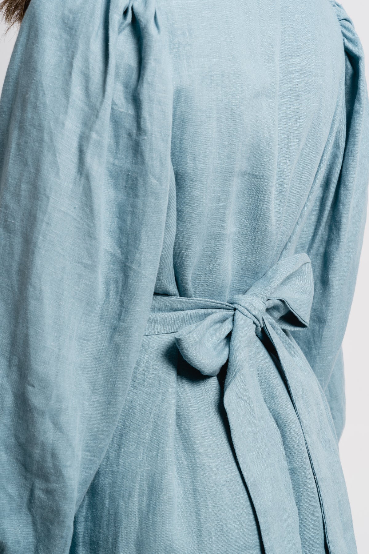 Josefin Linen Dress - Dusty Teal