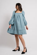 Alma Linen Dress - Dusty Teal