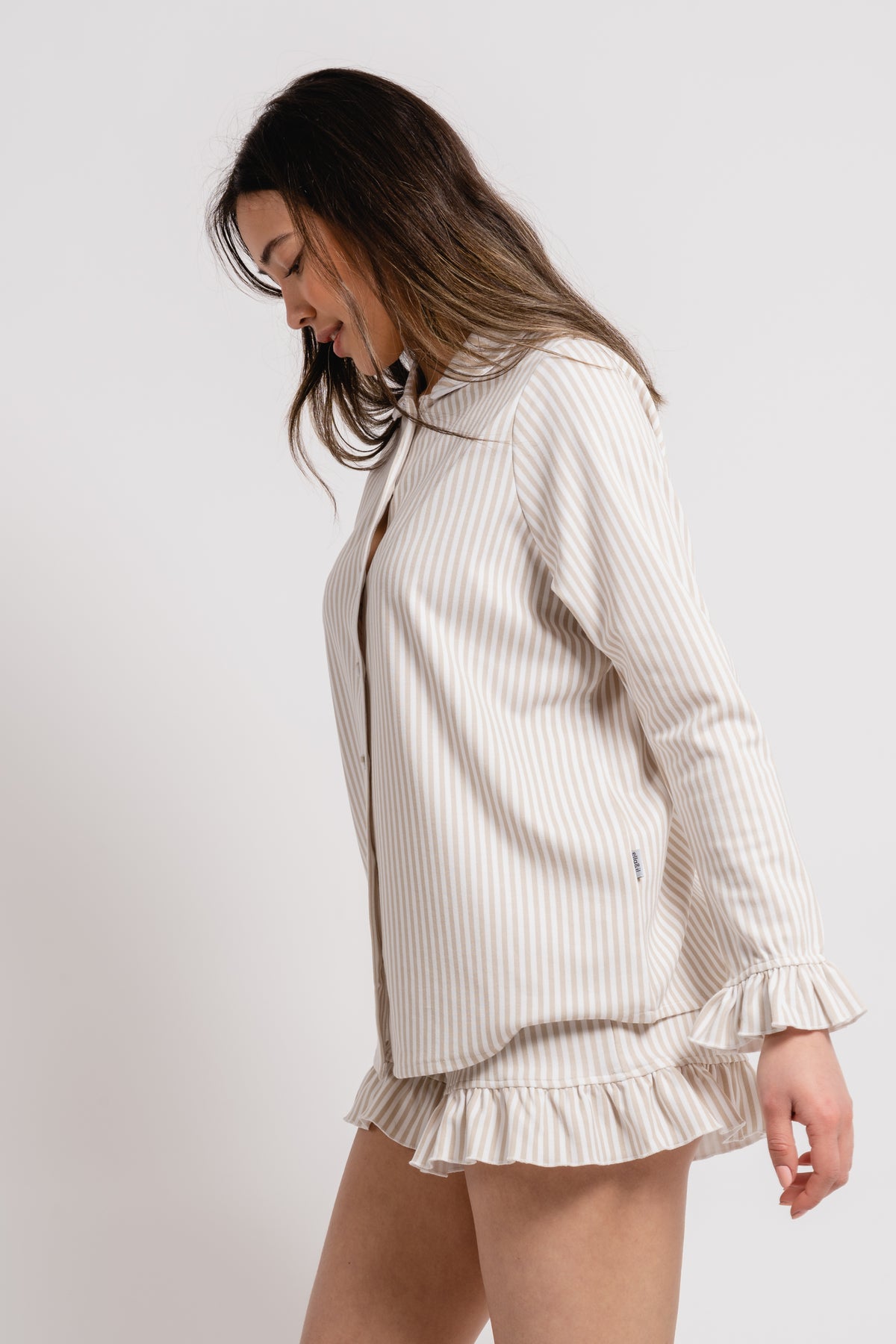 Marna Pysj Set - Striped Beige