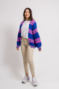 Vera Knit Cardigan - Blue/Lilac Mix
