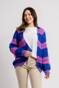 Vera Knit Cardigan - Blue/Lilac Mix
