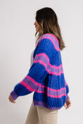 Vera Knit Cardigan - Blue/Lilac Mix