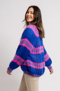 Vera Knit Cardigan - Blue/Lilac Mix