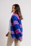 Vera Knit Cardigan - Blue/Lilac Mix