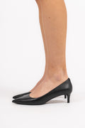 Alina Flex Leather Kitten Pump - Svart