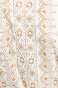 Logan Midi Dress Embrodery - Gold
