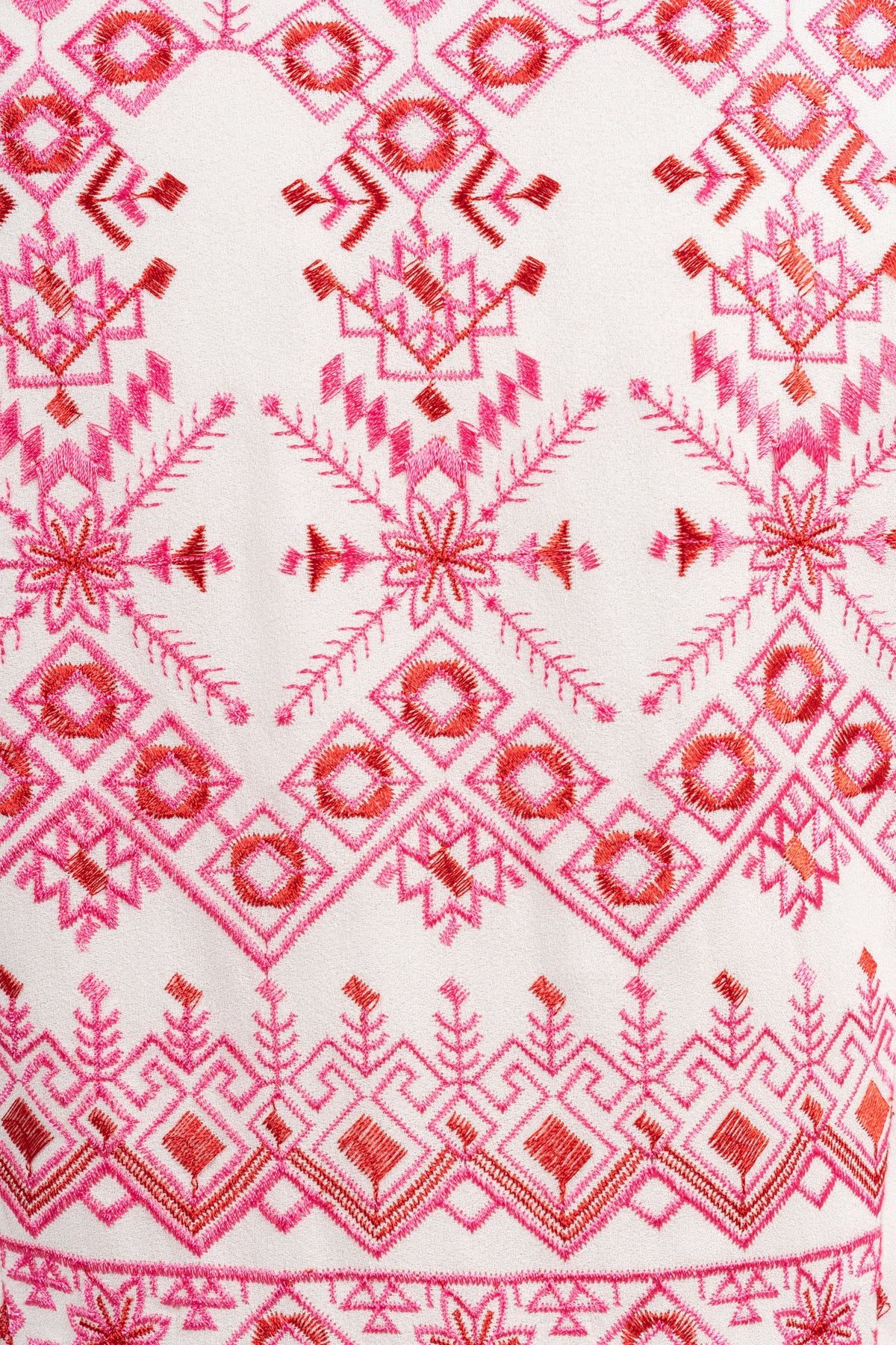 Clary Dress Short W Embrodery - Pink