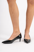 Alina Flex Patent Kitten Pump - Black