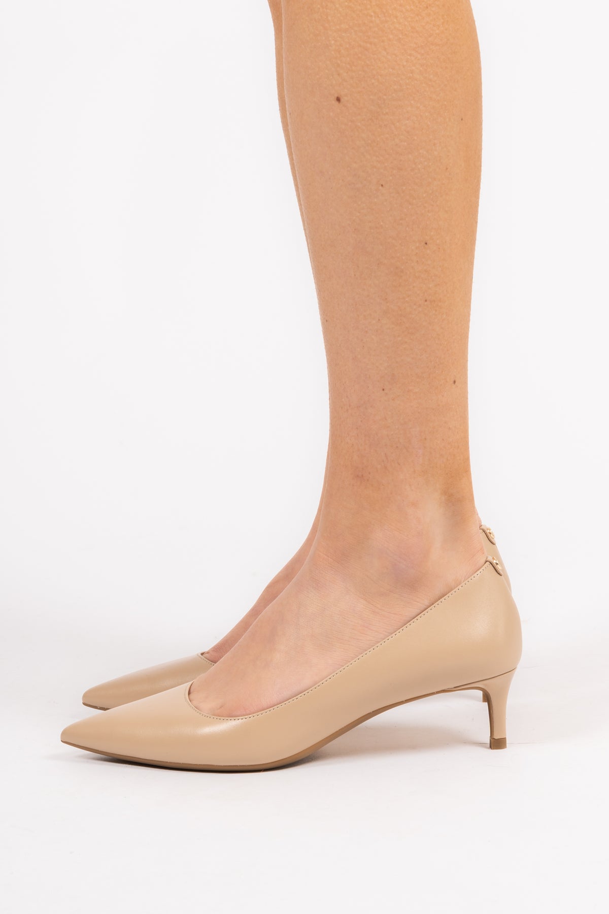Alina Flex Leather Kitten Pump - Light Blush