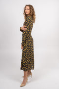 Moss Crepe Rose Midi Dress - Frosted Floral Ditsy