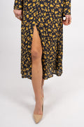 Moss Crepe Rose Midi Dress - Frosted Floral Ditsy