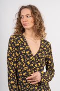 Moss Crepe Rose Midi Dress - Frosted Floral Ditsy