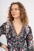 Kassie Dress Beaded - Black