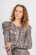 Serena Sequin Dress - Vintage Grey Sequins