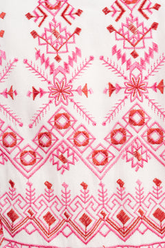 Clary Maxi Dress Embrodery - Pink