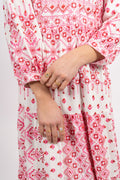 Clary Maxi Dress Embrodery - Pink